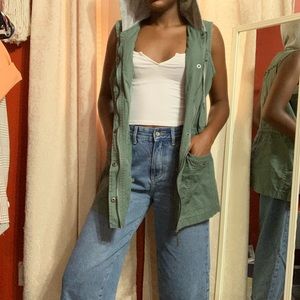 Sage hooded vest